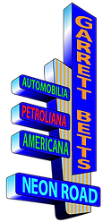 Garrett Betts neon road logo