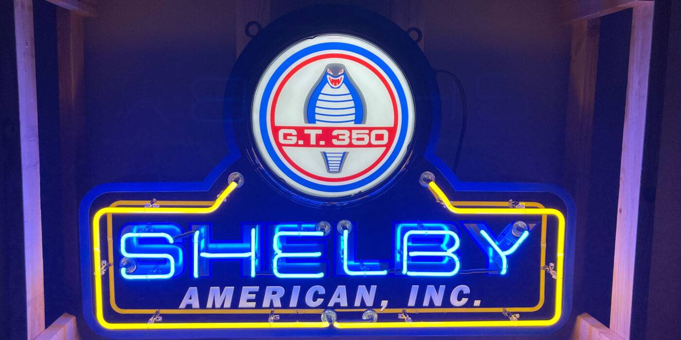 Neon road shelby american inc gt 350 sign