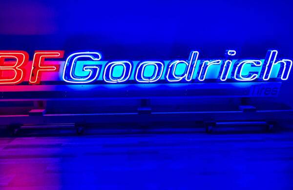 Neon road BF Goodrich tires sign