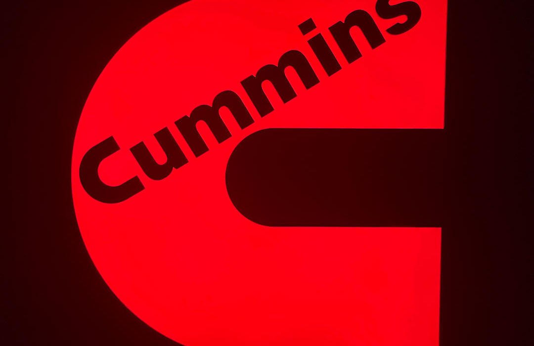 Neon road cummins sign