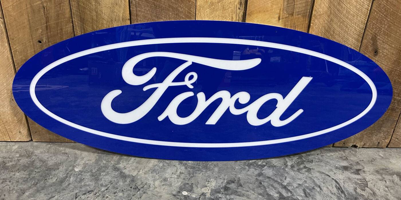Neon road ford wall hanger sign