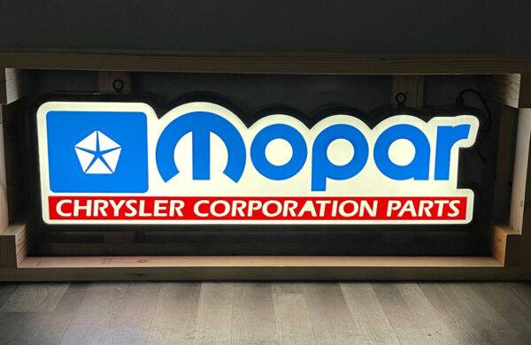 Neon road mopar chrylser corporation parts sign