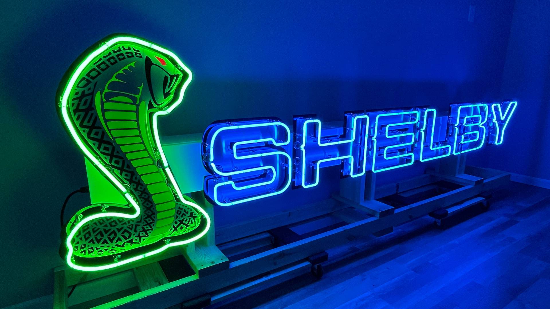 Shelby Neon Raceway Style Sign